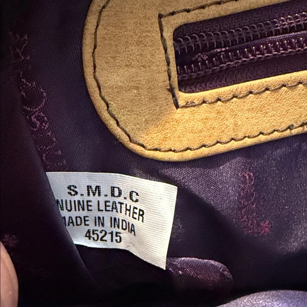 Anuschka Blue Hand-Painted Floral Crossbody Bag - Picture 5 of 6